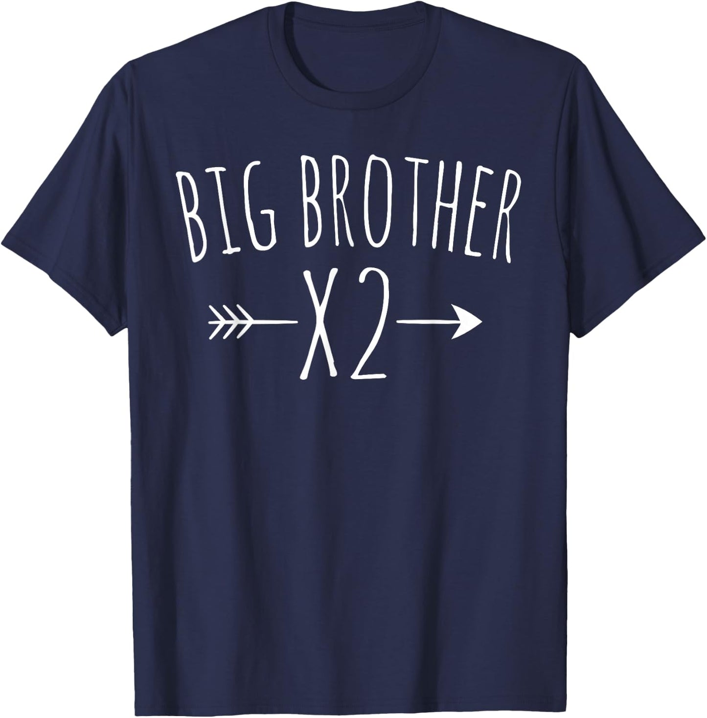 Big Brother X2 Big Bro Again Arrow Sibling Boys T-Shirt - T-Shirt | Navy