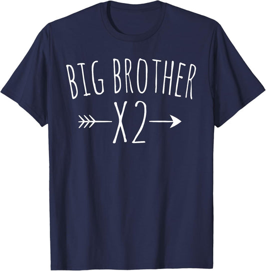 Big Brother X2 Big Bro Again Arrow Sibling Boys T-Shirt - T-Shirt | Navy