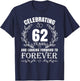 Cute 62nd Wedding Anniversary for Couples Married 62 year T-Shirt - T-Shirt | Navy