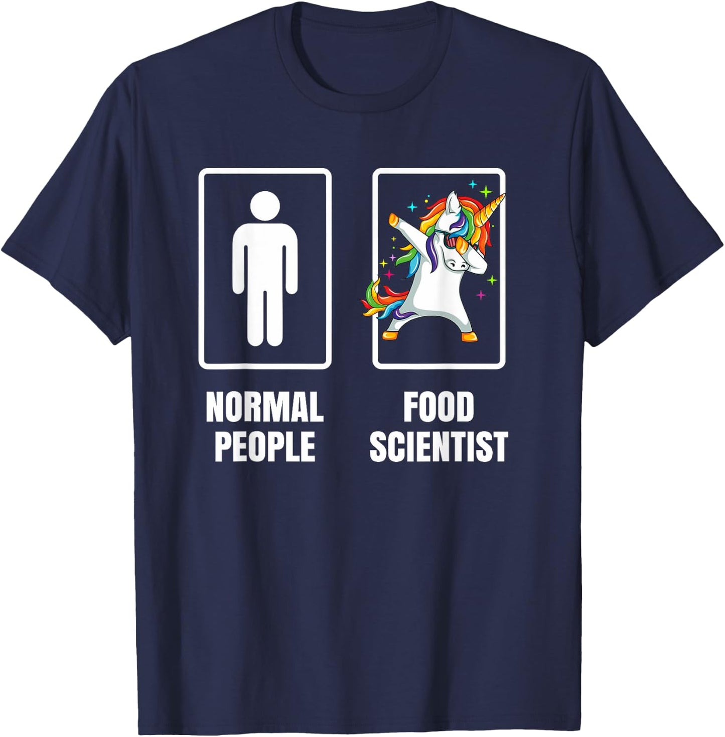 Dabbing Unicorn Food Scientist Science Microbiology Humor T-Shirt - T-Shirt | Navy