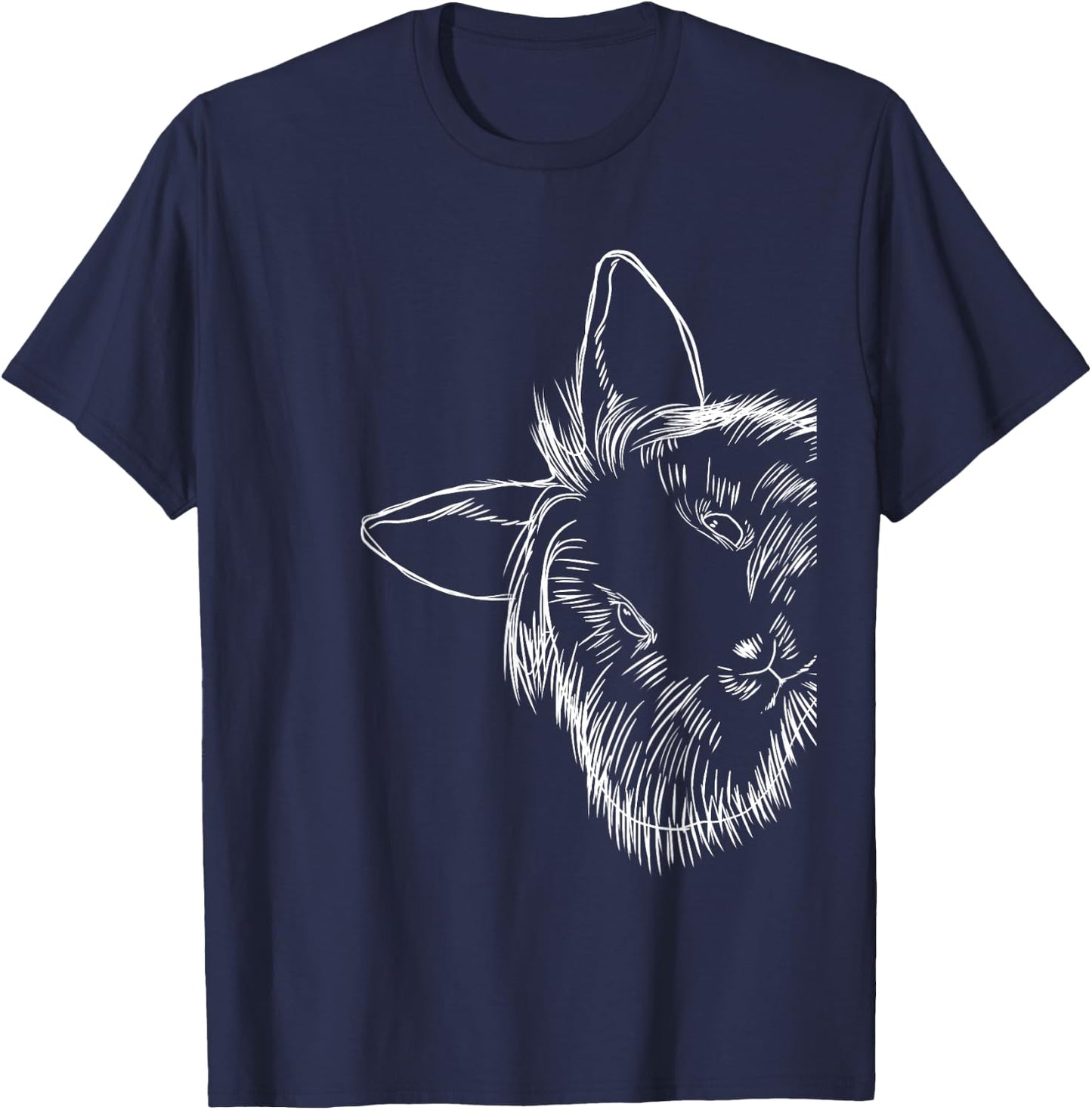Funny Lionhead Rabbit T-Shirt - T-Shirt | Navy