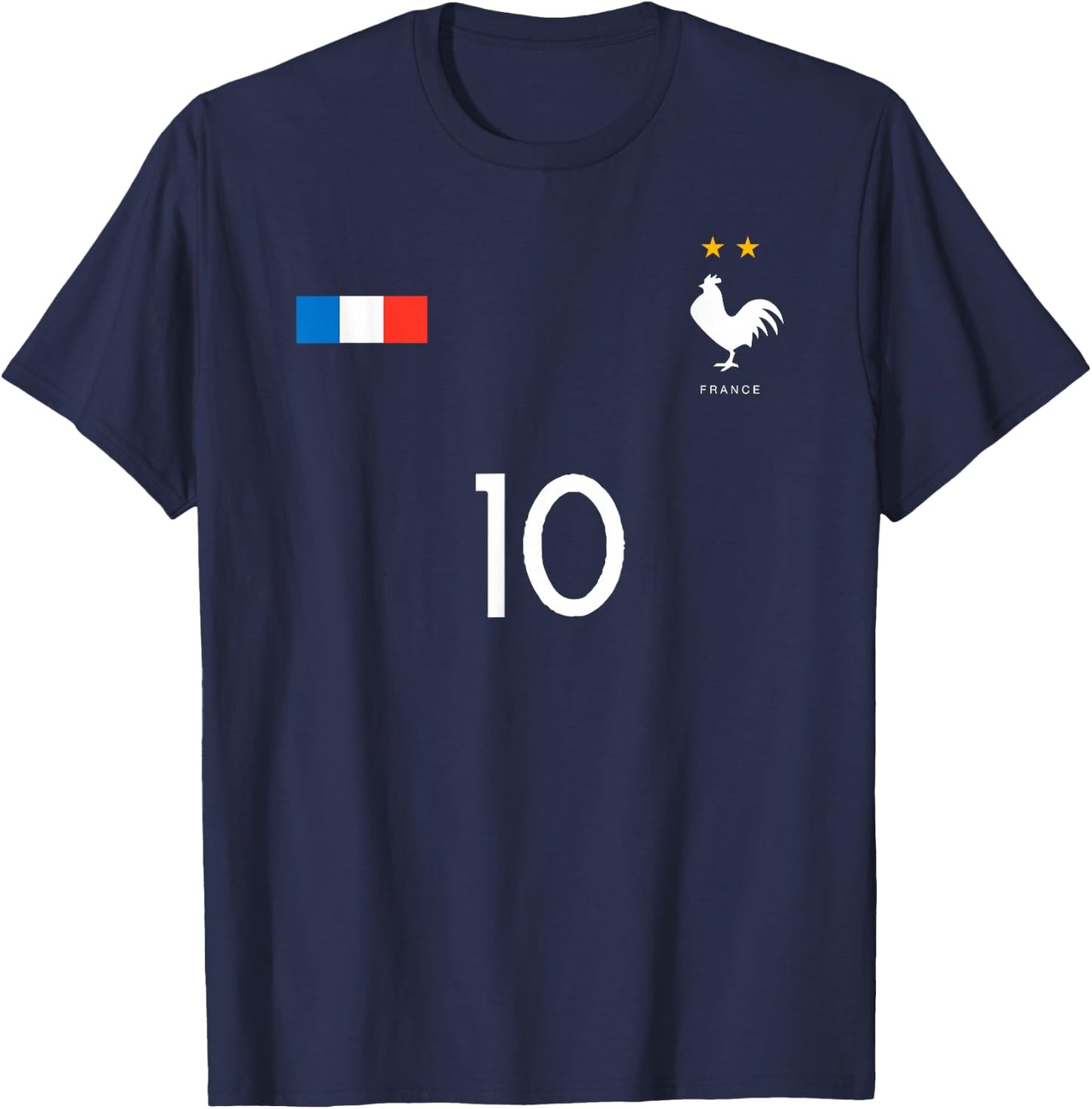 France Jersey Shirt 10 French Football Soccer Men Women Kids T-Shirt - T-Shirt | Navy