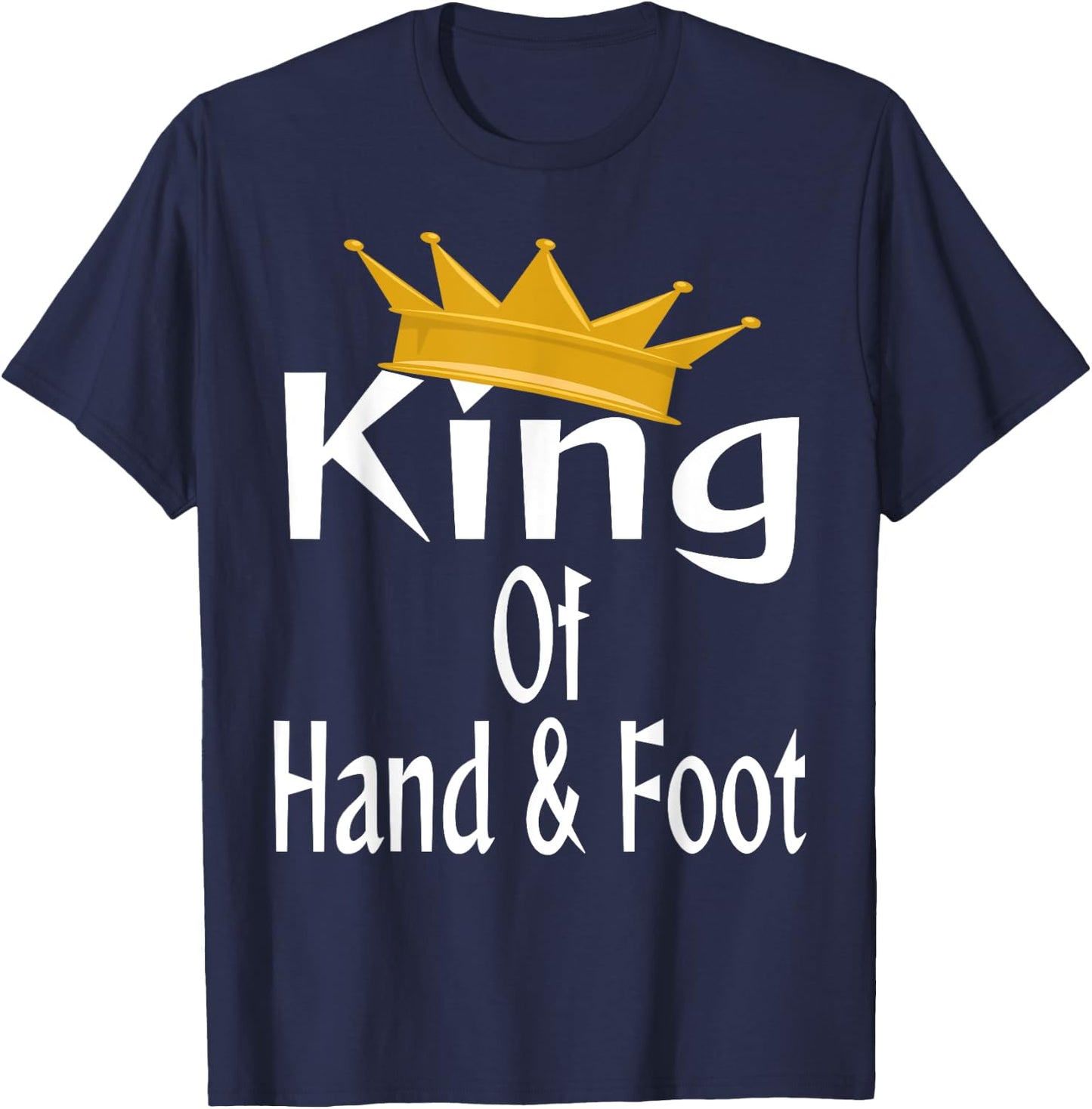 King Of Hand And Foot Card Game Player Winner Champion Crown T-Shirt - T-Shirt | Navy