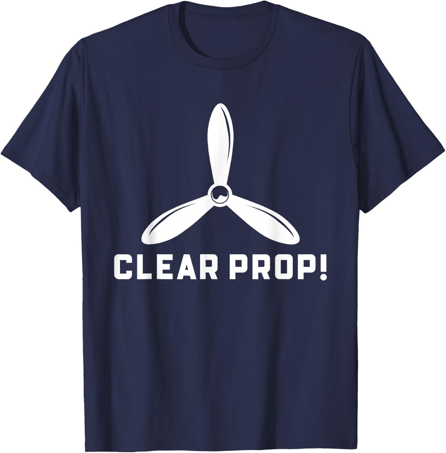 Clear Prop Airplane Aviation Funny Airplane Pilot T-Shirt - T-Shirt | Navy