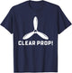 Clear Prop Airplane Aviation Funny Airplane Pilot T-Shirt - T-Shirt | Navy