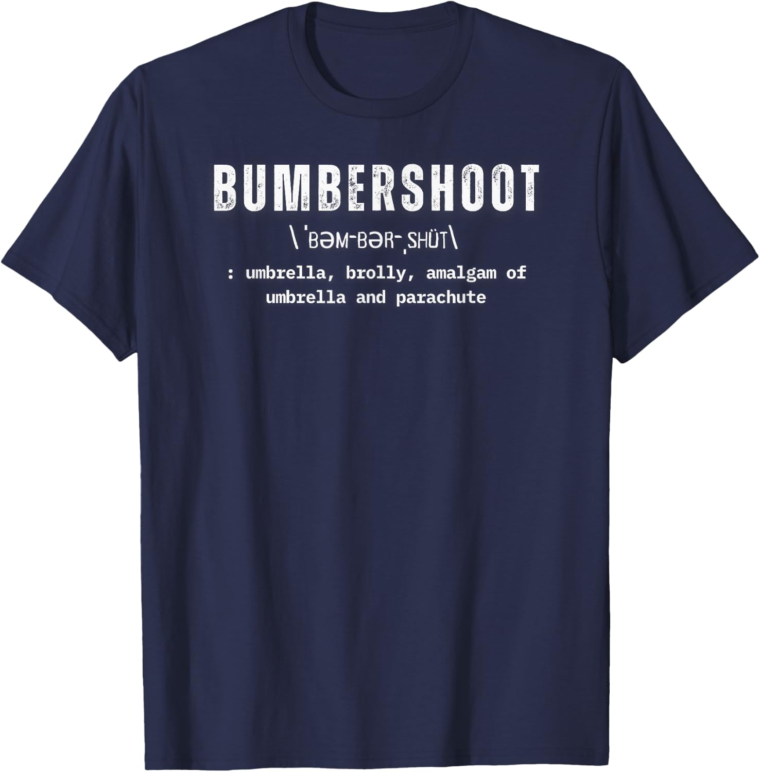 BUMBERSHOOT | Umbrella, Brolly T-Shirt - T-Shirt | Navy