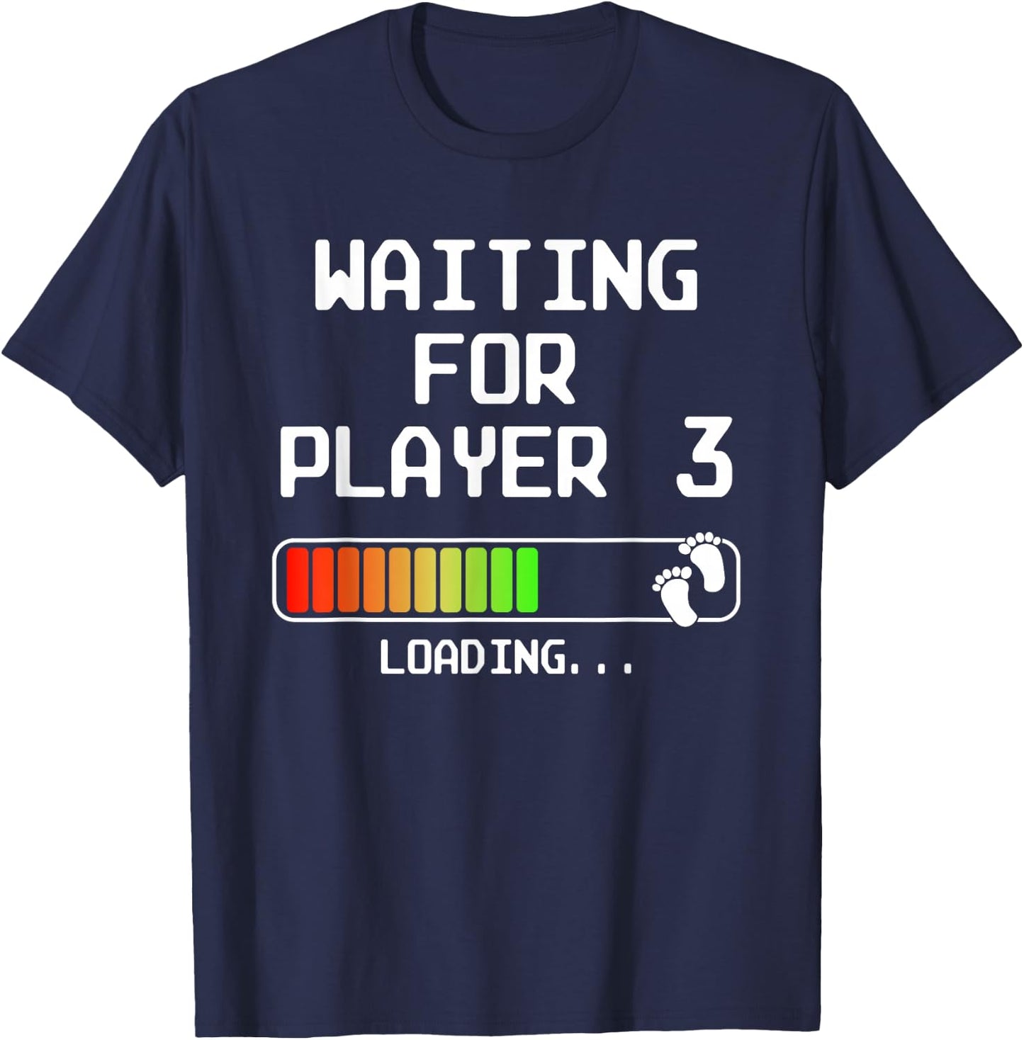 Expectant Dad To Be Gamer Pregnancy Announcement Player 3 T-Shirt - T-Shirt | Navy