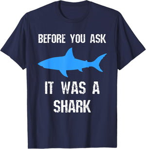 Funny Amputee Amputation Surgery Shark Humor T-Shirt - T-Shirt | Navy