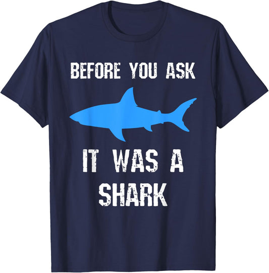 Funny Amputee Amputation Surgery Shark Humor T-Shirt - T-Shirt | Navy