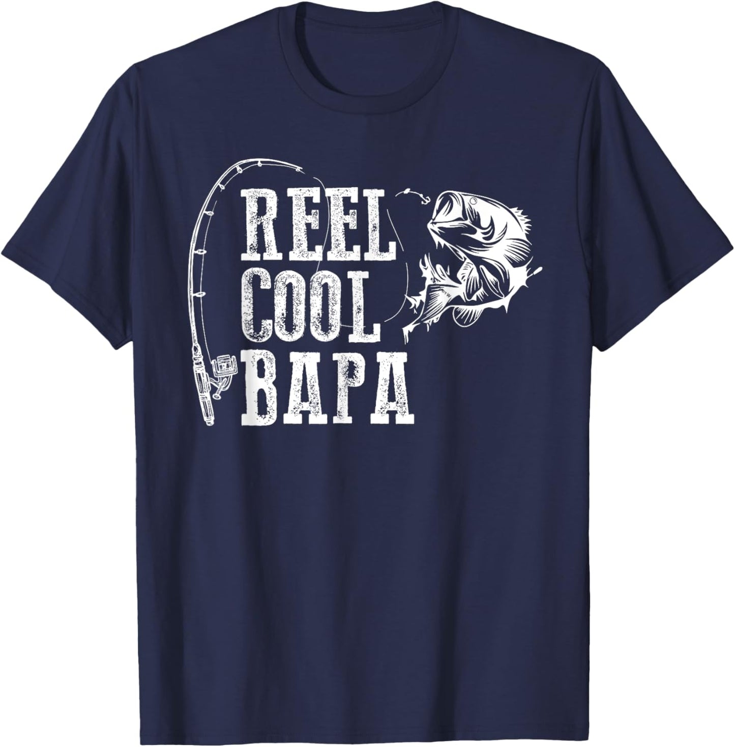 Bapa Fishing: Reel Cool Bapa T-Shirt - T-Shirt | Navy