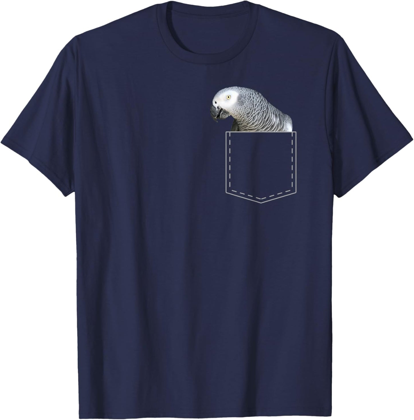 African Grey Parrot African Grey Parrot T-Shirt - T-Shirt | Navy