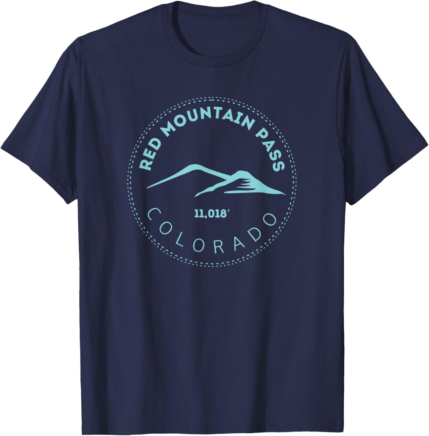 Red Mountain Pass Colorado - Elevated Mountain T-Shirt - T-Shirt | Navy