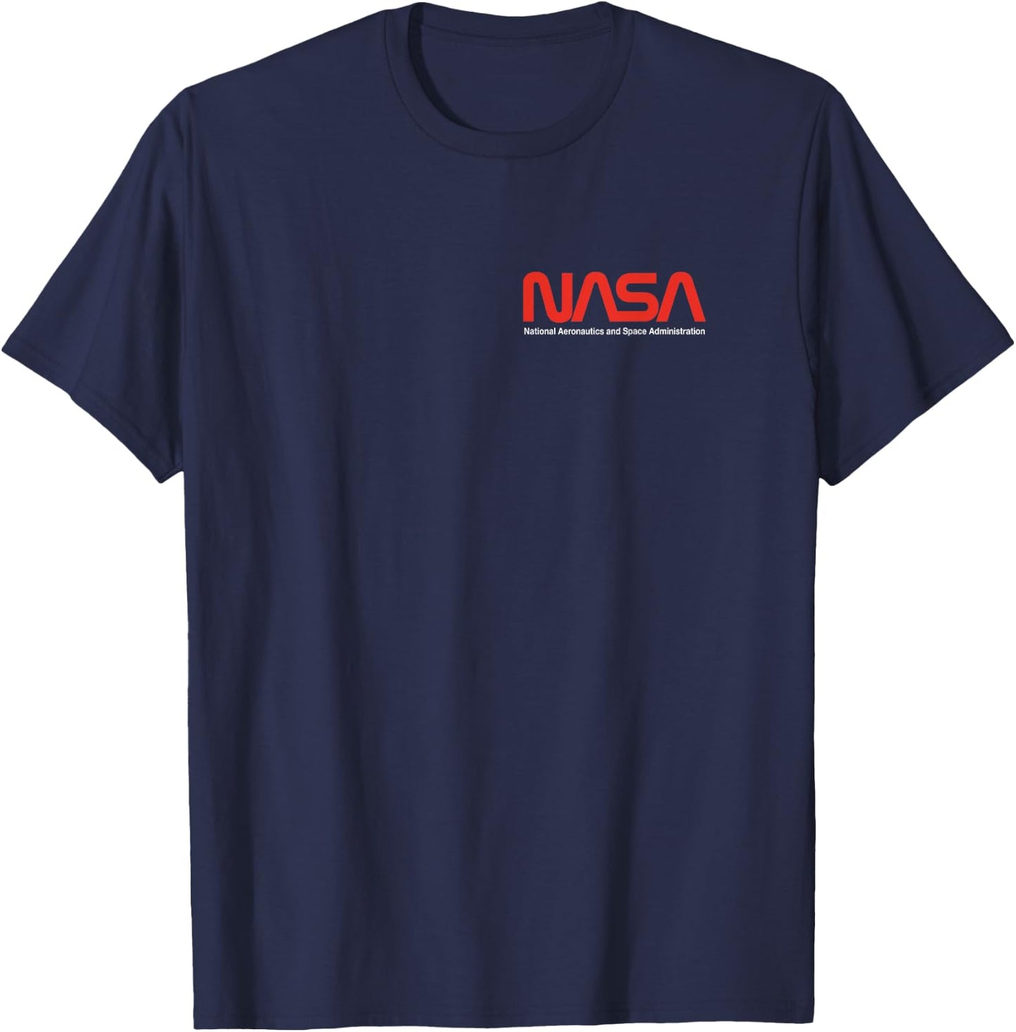 Nasa Officially Licensed Nasa Worm Logo T-Shirt - T-Shirt | Navy