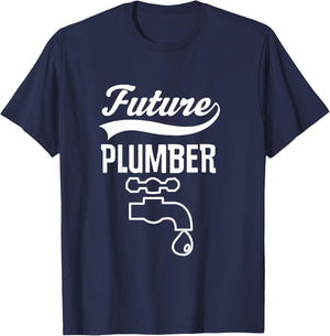 Kids Plumbing Gift Future Plumber T-Shirt - T-Shirt | Navy