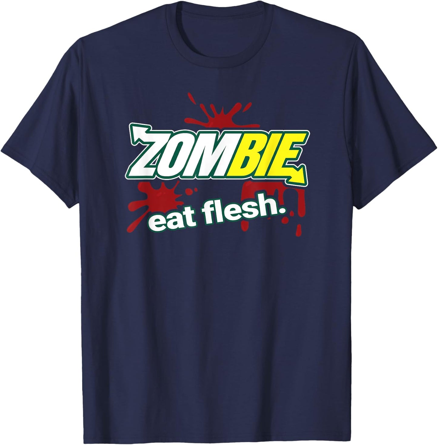 Zombie Eat Flesh T-Shirt - T-Shirt | Navy