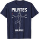 Pilates Teacher Wine Coffee Balance Fitness Exercise Workout Men Women T-Shirt - T-Shirt | Navy