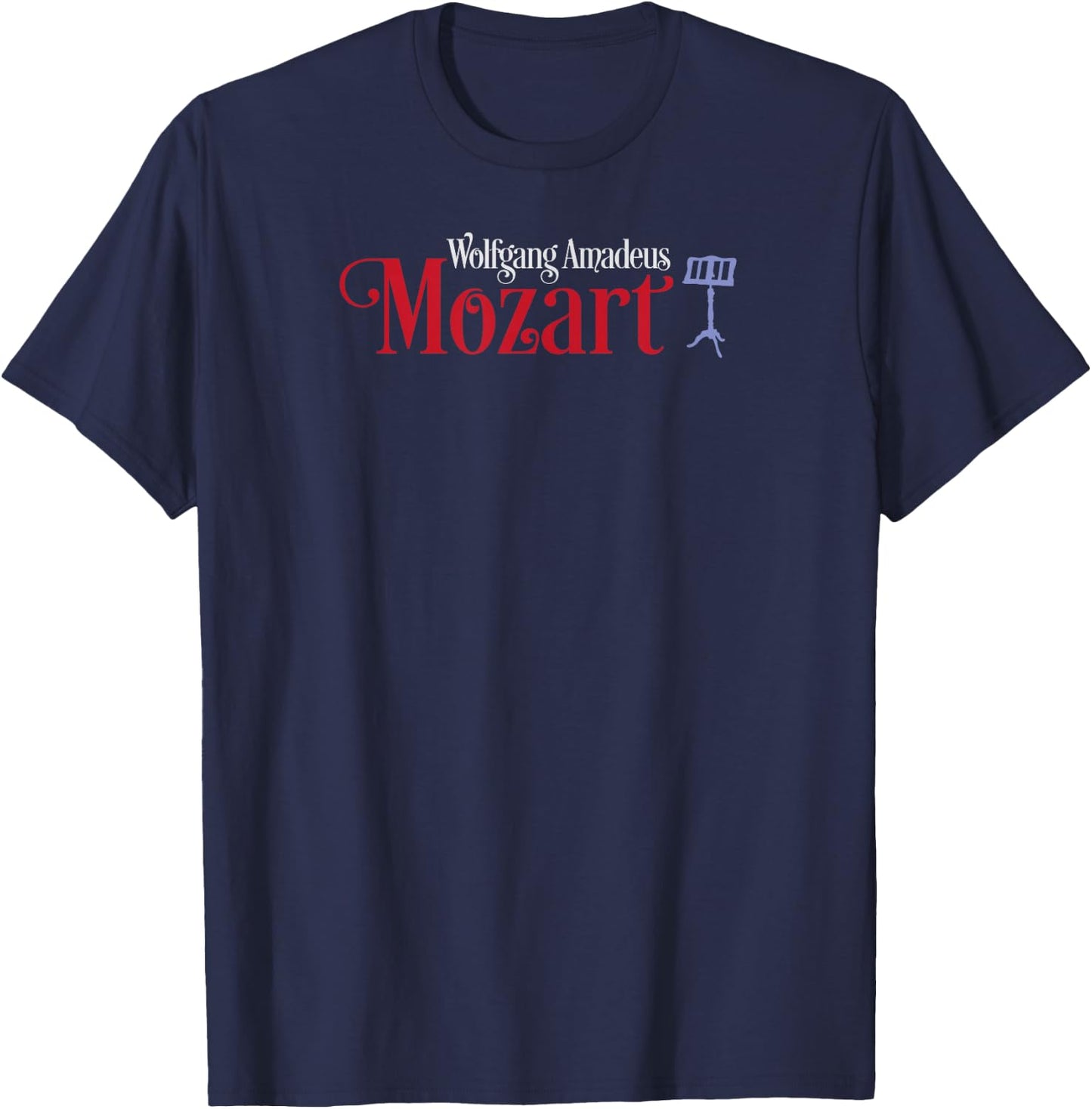 Wolfgang Amadeus Mozart Musician Music Stand T-Shirt - T-Shirt | Navy