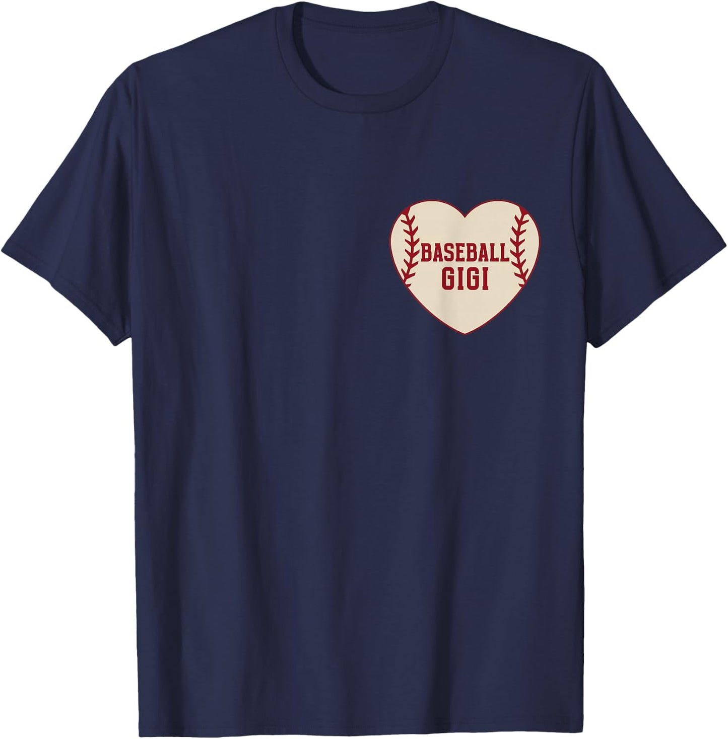Baseball Gigi Retro Pocket Heart Grandma Mother's day T-Shirt - T-Shirt | Navy