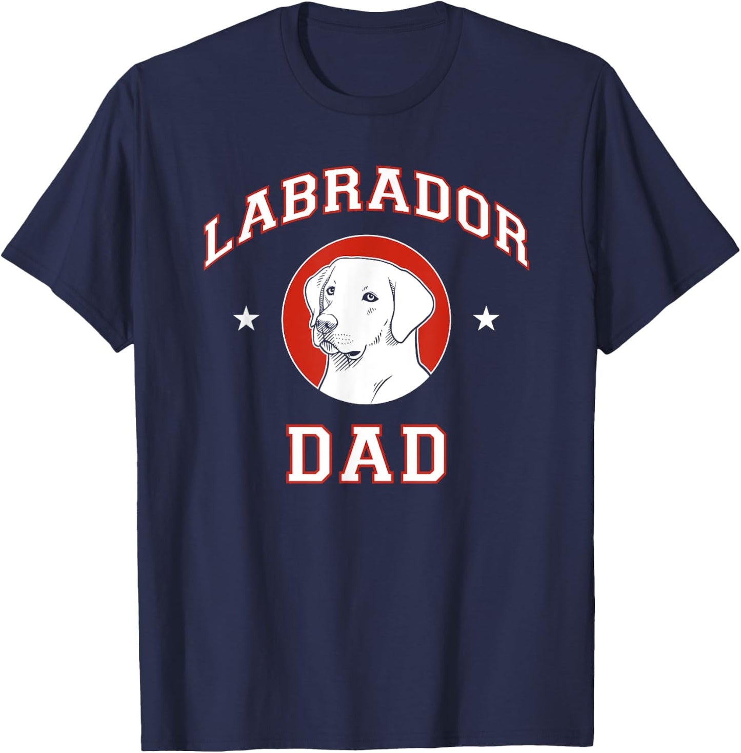 Labrador Retriever Dad Dog Father T-Shirt - T-Shirt | Navy