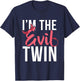 I'm the evil twin, funny Halloween horror T-Shirt - T-Shirt | Navy