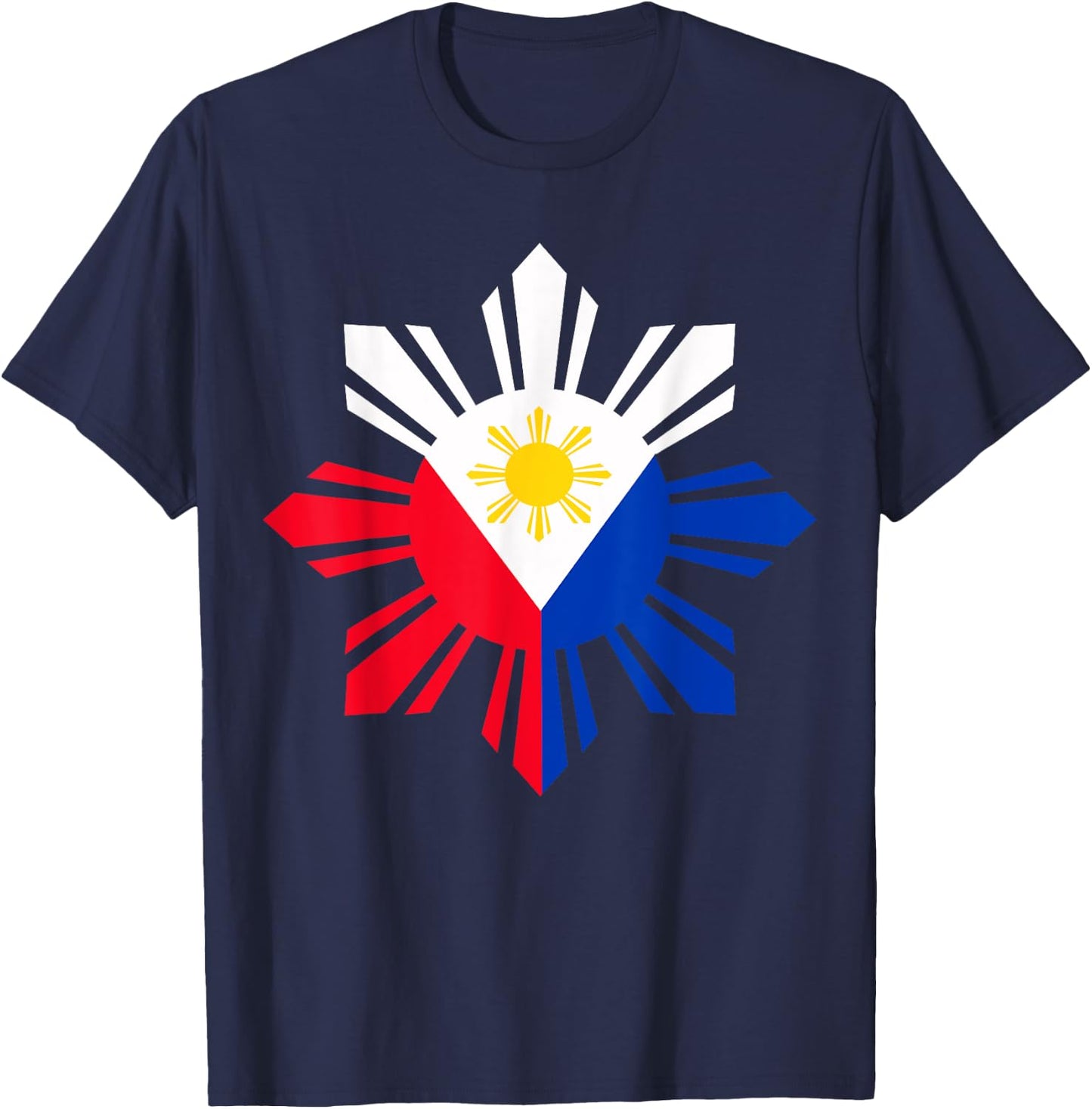 Philippine Flag Pinoy Flag Filipino Shirt Pinoy Sun T-Shirt - T-Shirt | Navy