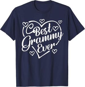 Best Grammy Ever Shirt Funny Heart Shape Mother's Day T-Shirt - T-Shirt | Navy