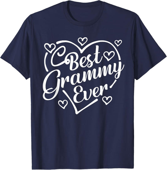 Best Grammy Ever Shirt Funny Heart Shape Mother's Day T-Shirt - T-Shirt | Navy