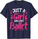 Funny Ballerina Design For Girls Women Ballet Dance Lovers T-Shirt - T-Shirt | Navy