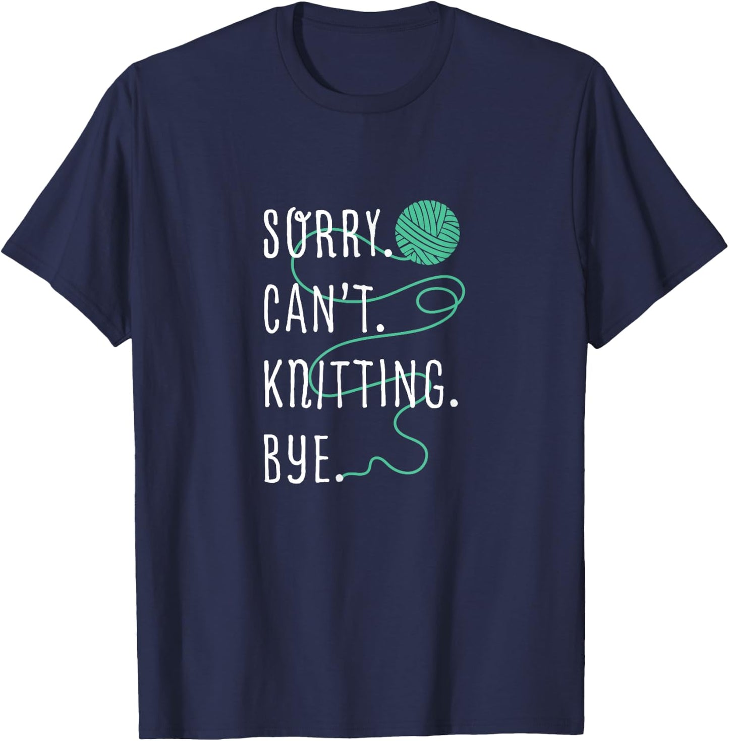 Crochet Knitter Wool Textile Patterns Art Knitting Yarn Craft Fiber Artist Sew Funny - Black, Small - Women's Classic Fit Modern Letter Print T-Shirt - T-Shirt | Navy