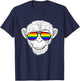 Monkey Chimp With Rainbow Sunglasses Rainbow Monkey T-Shirt - T-Shirt | Navy