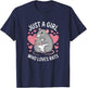 Just A Girl Who Loves Rats Kids Girls Women Rat Lover T-Shirt - T-Shirt | Navy