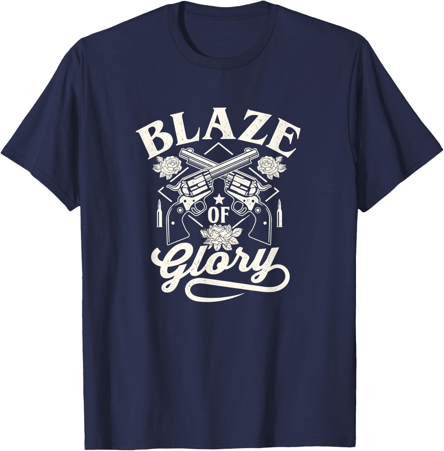 Summer Blaze of glory country rodeo 4th of July Women Men T-Shirt - T-Shirt | Navy