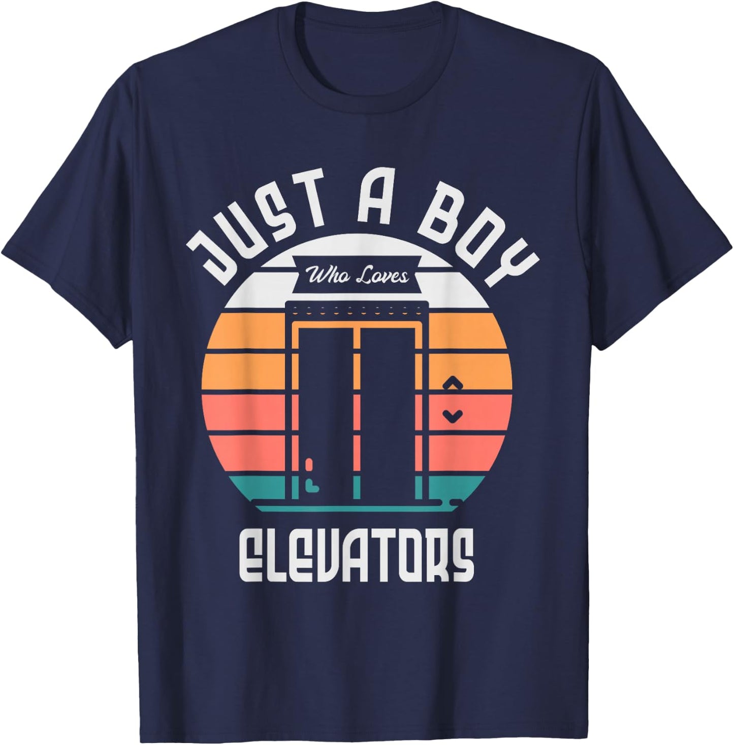 Just a boy who loves elevators Elevator mechanics Elevator T-Shirt - T-Shirt | Navy