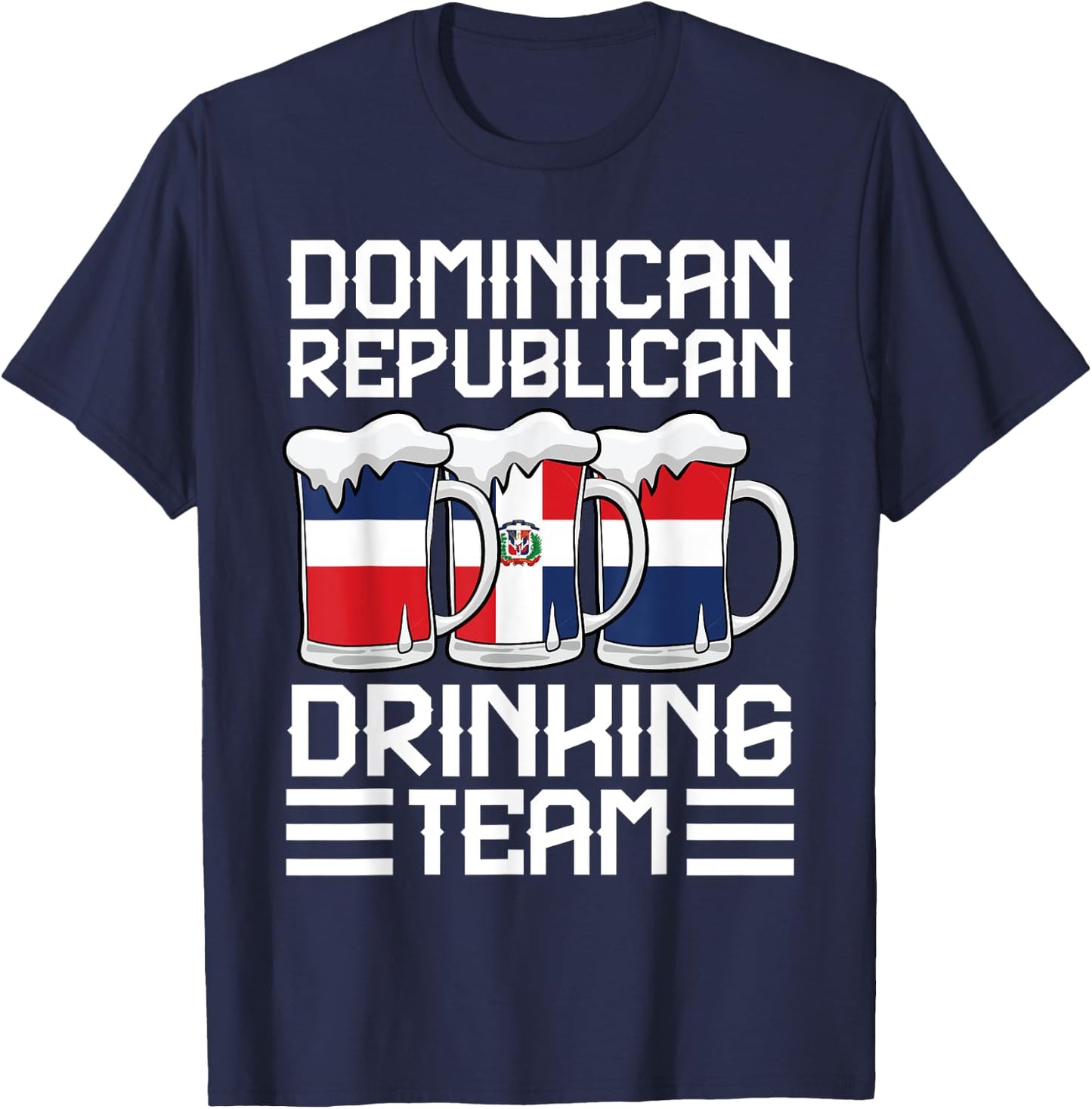 Dominican Republican Drinking Dominican Republic T-Shirt - T-Shirt | Navy