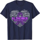 Alzheimer Awareness Words Support Proud Alzheimer Warrior T-Shirt - T-Shirt | Navy