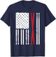 Vintage Drum Sticks American Flag Funny Drummer Gift T-Shirt - T-Shirt | Navy