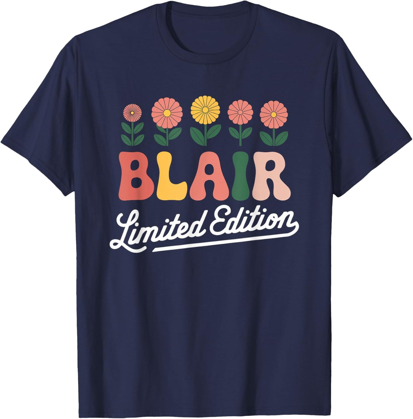 Blair Limited Edition Vintage Custom Name Wife Grandma T-Shirt - T-Shirt | Navy