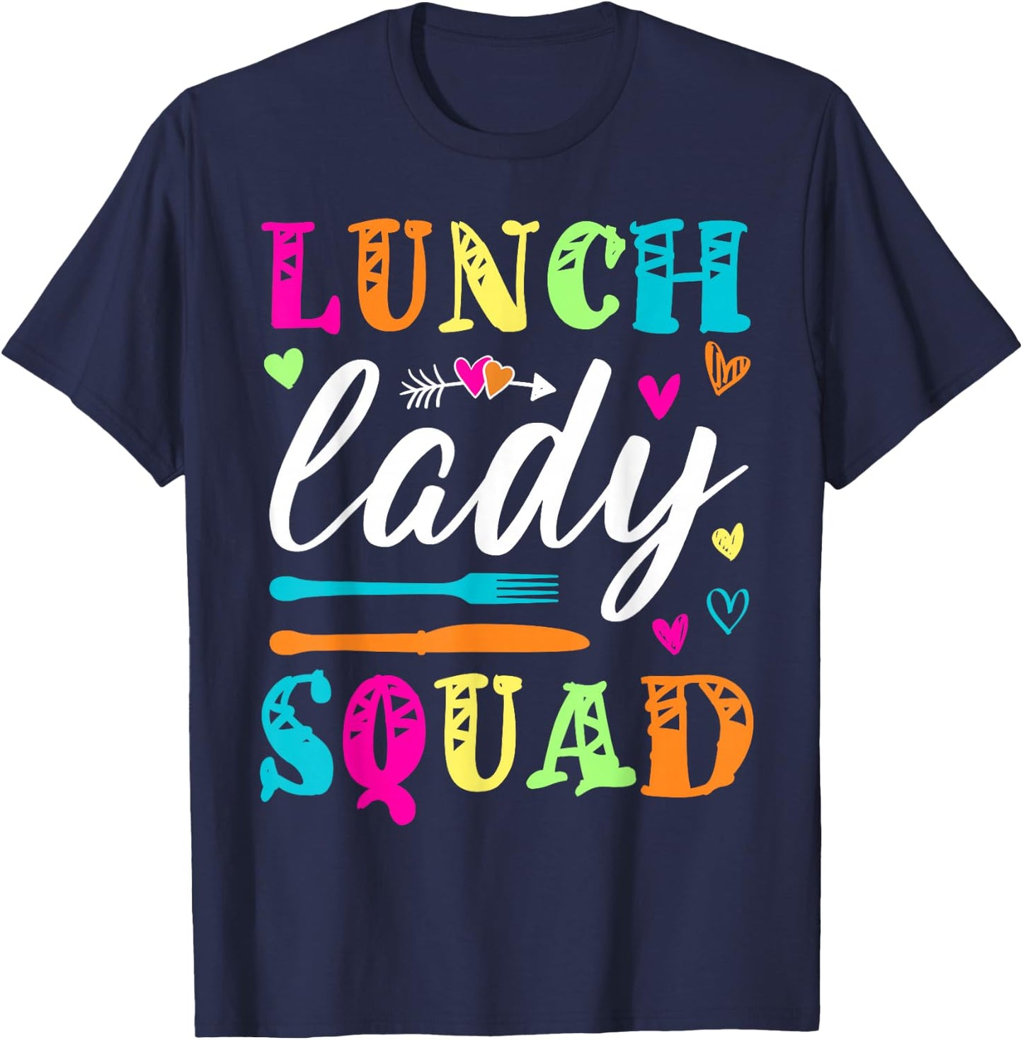 Lunch Lady Squad School Cafeteria Crew Matching Baker Cooker T-Shirt - T-Shirt | Navy