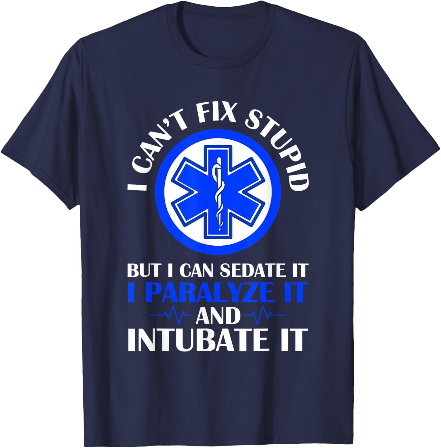 EMS EMT First Responder Retired Paramedic T-Shirt - T-Shirt | Navy