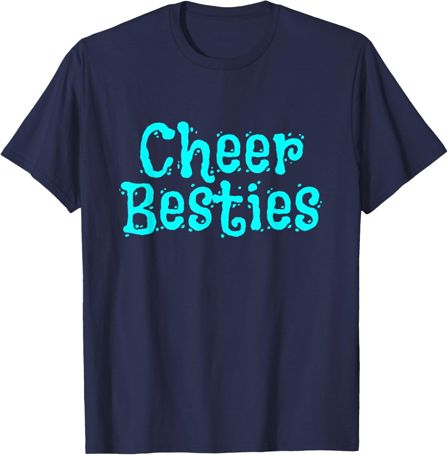 Best Cheer Friend Cheerleader Besties T-Shirt - T-Shirt | Navy