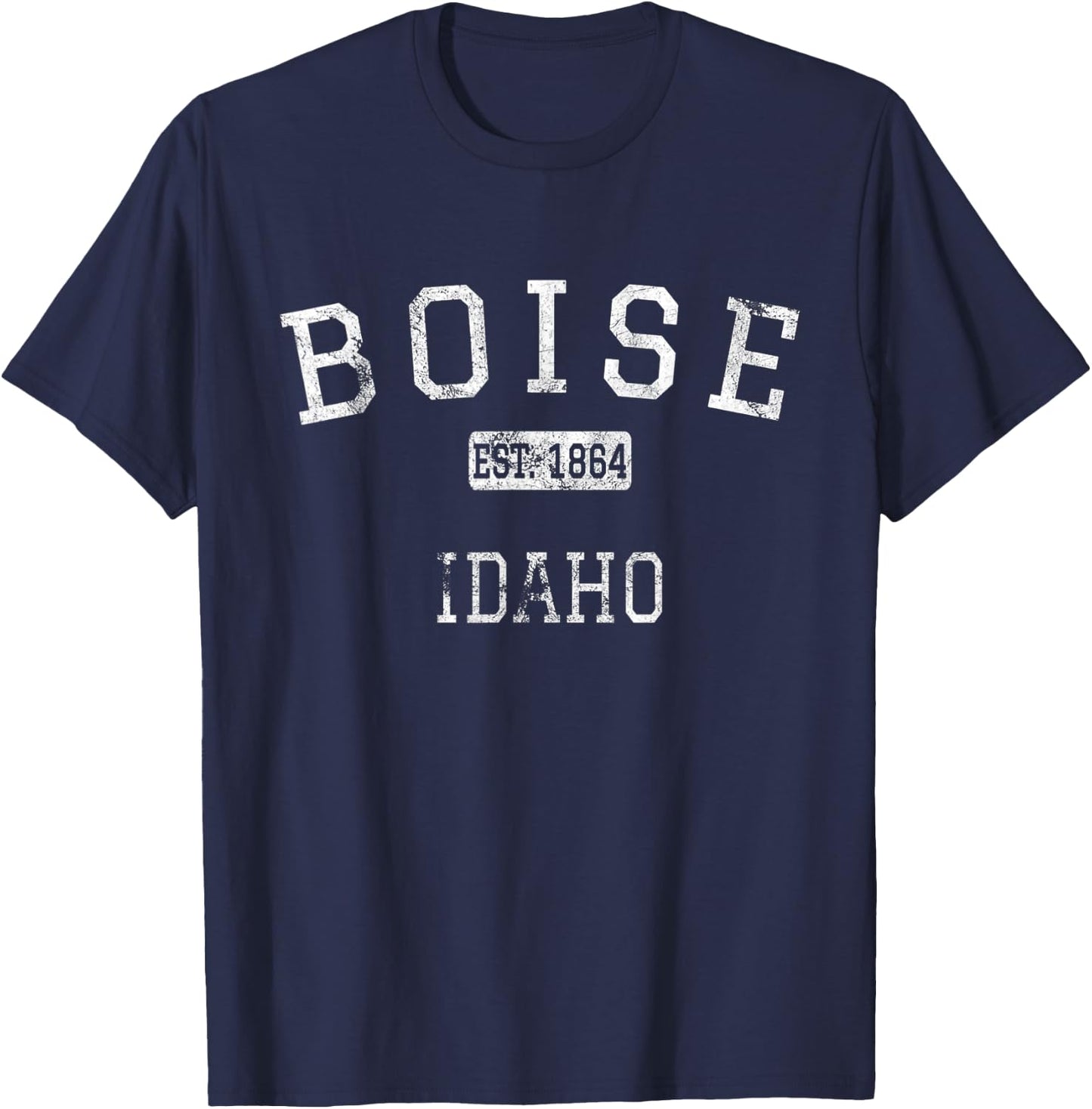 Boise Idaho ID Vintage T-Shirt - T-Shirt | Navy