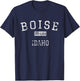 Boise Idaho ID Vintage T-Shirt - T-Shirt | Navy