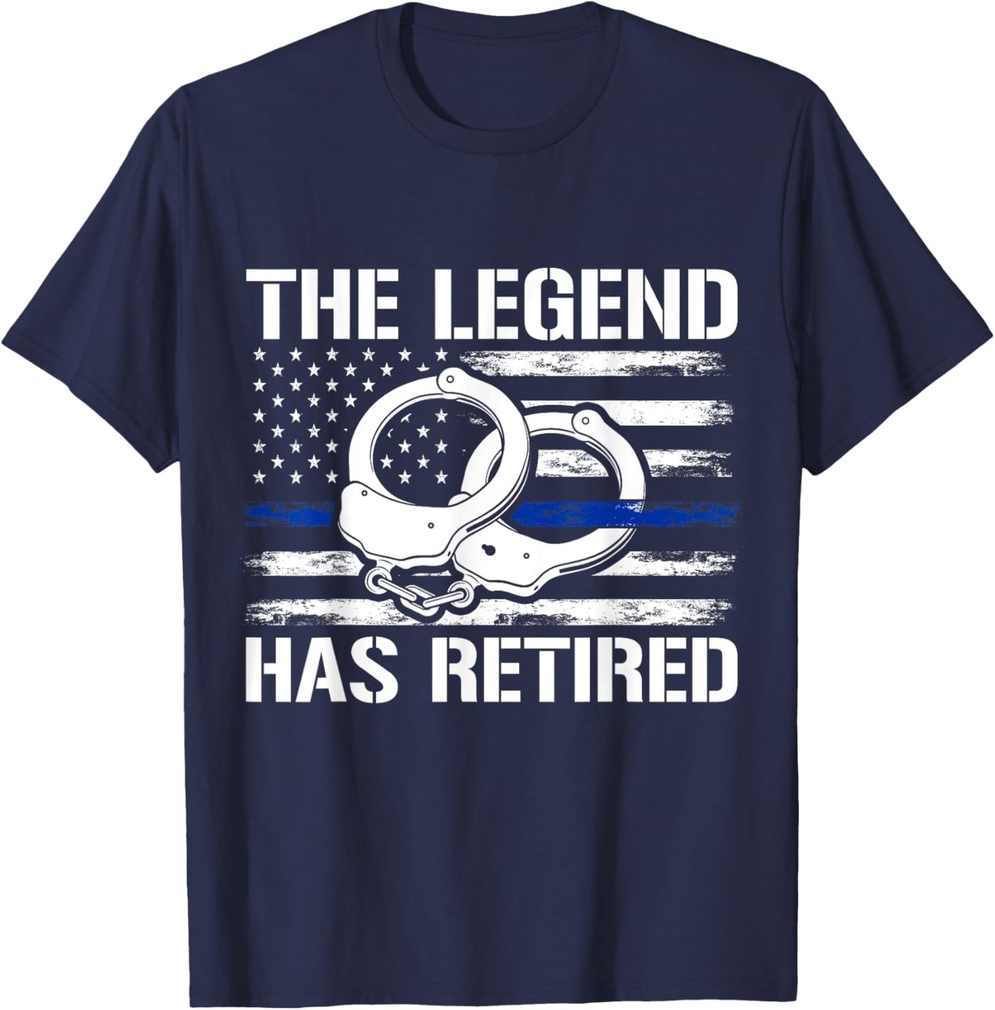 The Legend Has Retired Police T-Shirt - T-Shirt | Navy