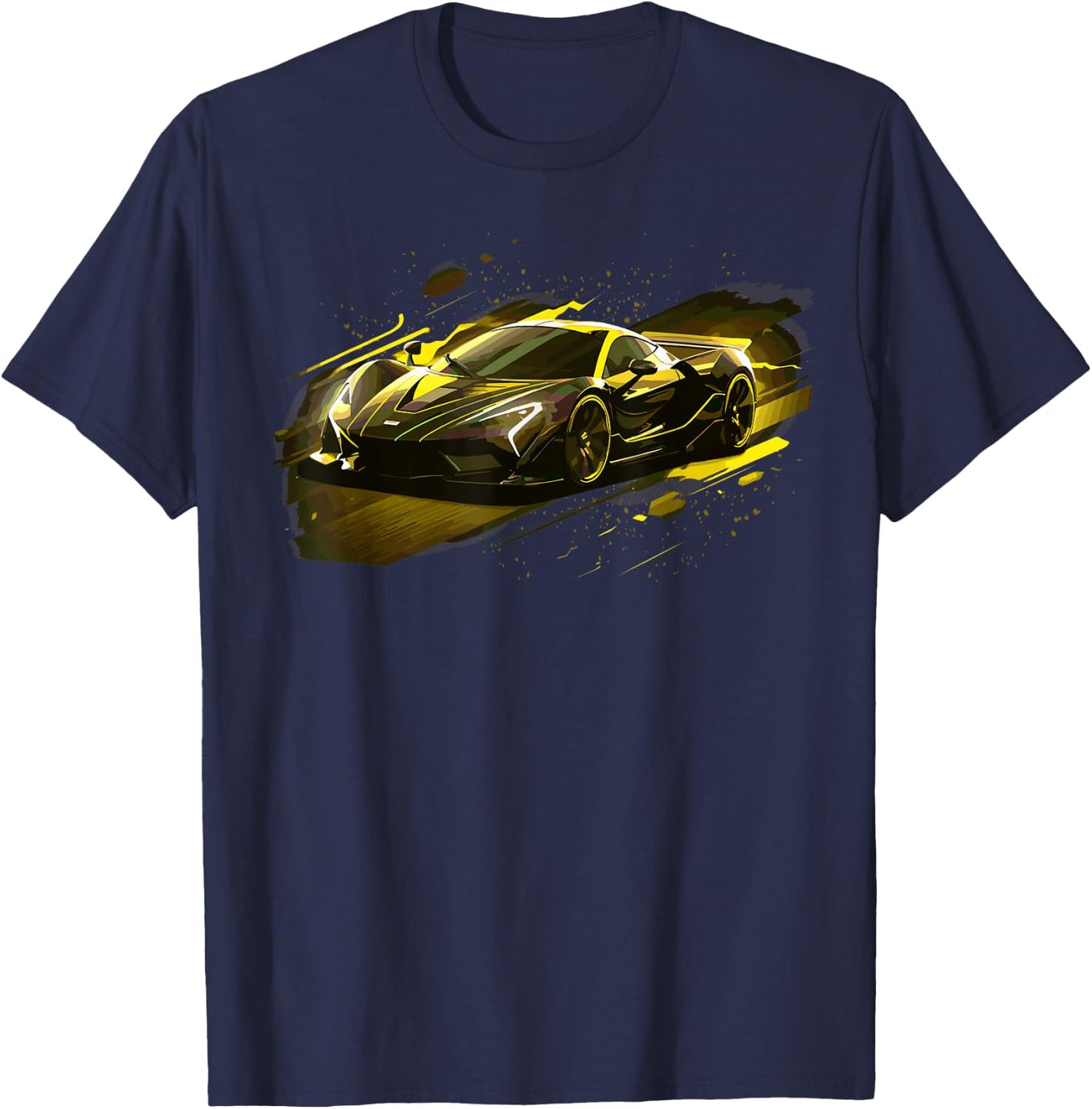 Sports Car Supercar Exotic Concept Poster Style Boys Graphic T-Shirt - T-Shirt | Navy