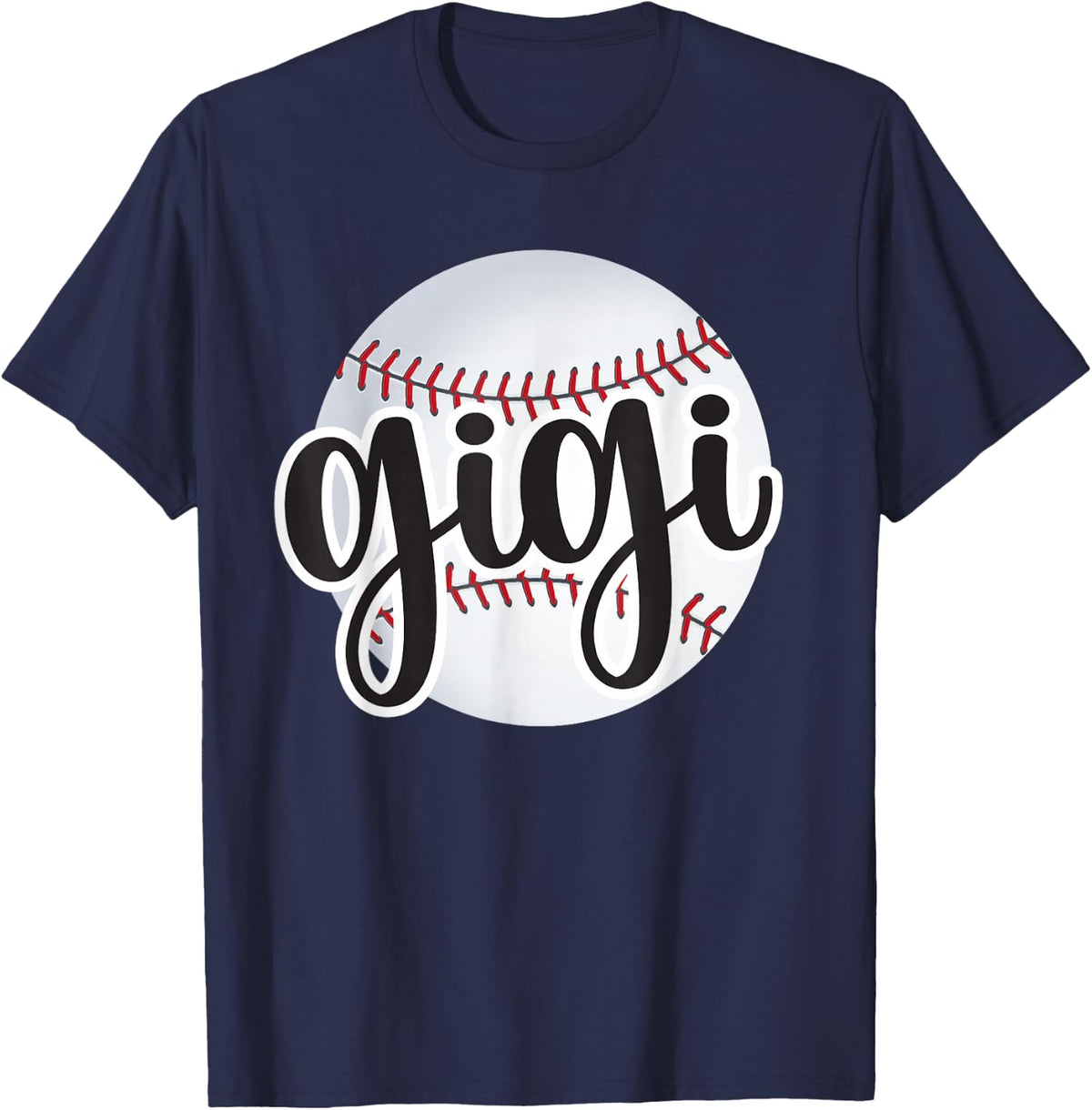 Baseball Gigi Baseball Fan Proud Baseball Grandma Gigi T-Shirt - T-Shirt | Navy