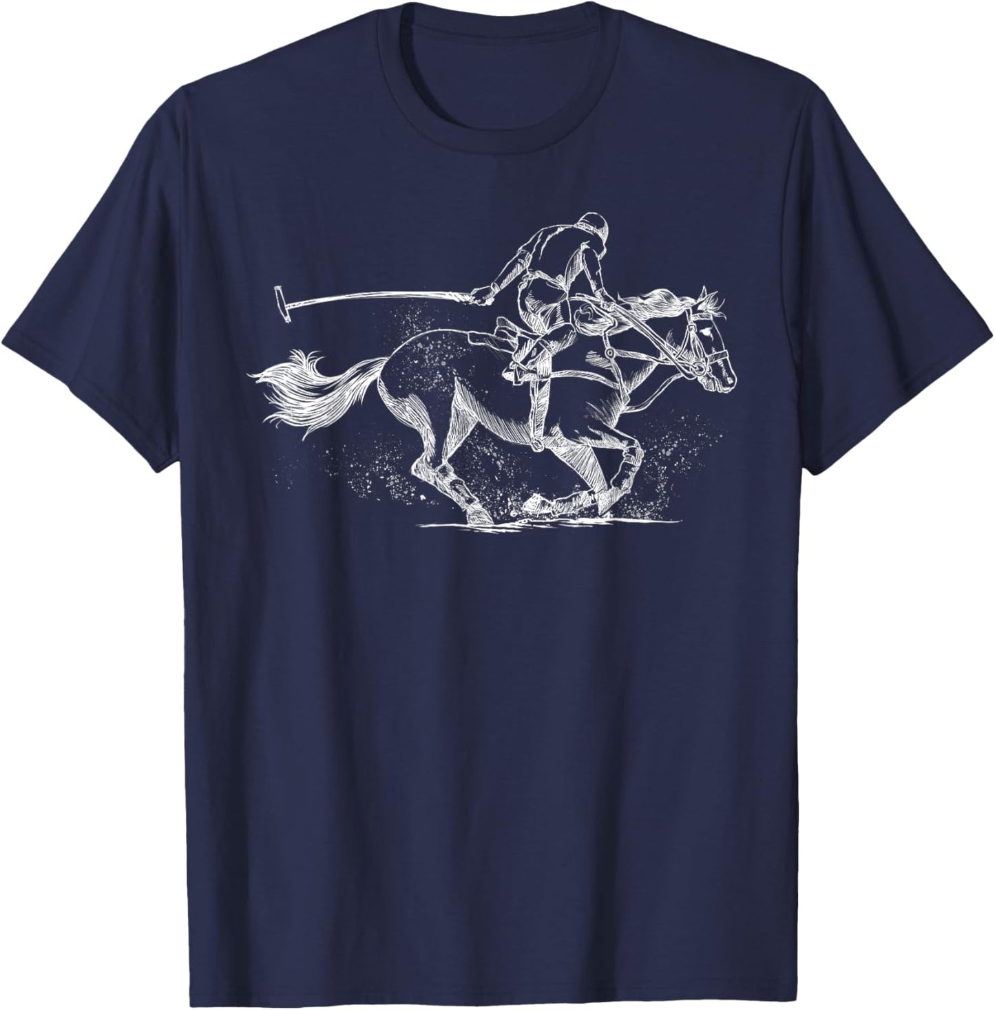 Funny Polo Player Horse Equestrian Sports Gift Women T-Shirt - T-Shirt | Navy
