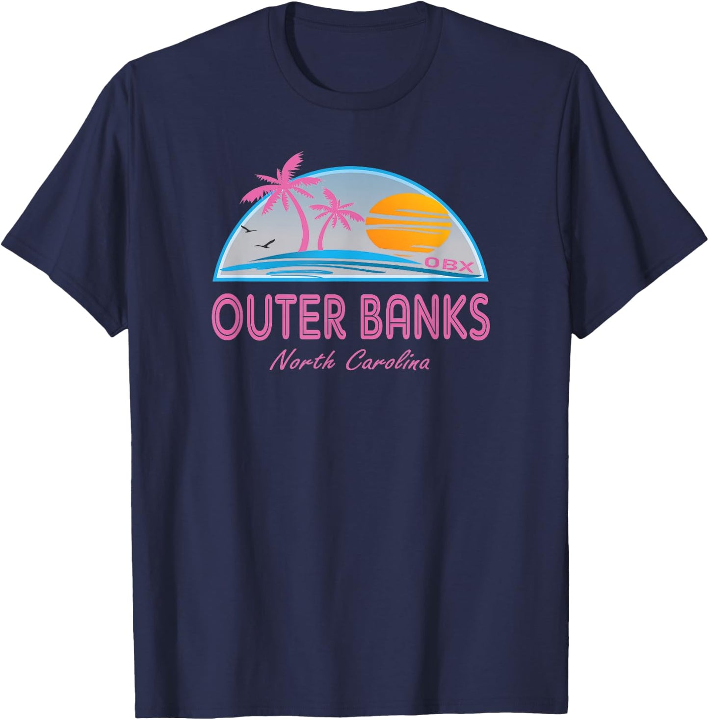 Cute Outer Banks Shirt or Men with OBX Slogan T-Shirt - T-Shirt | Navy