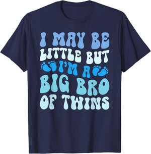 I'm A Big Bro Of Twins Big Bro Big Twin Brother T-Shirt - T-Shirt | Navy
