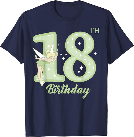 Disney Peter Pan 18th Birthday Tinkerbell Portrait T-Shirt - T-Shirt | Navy