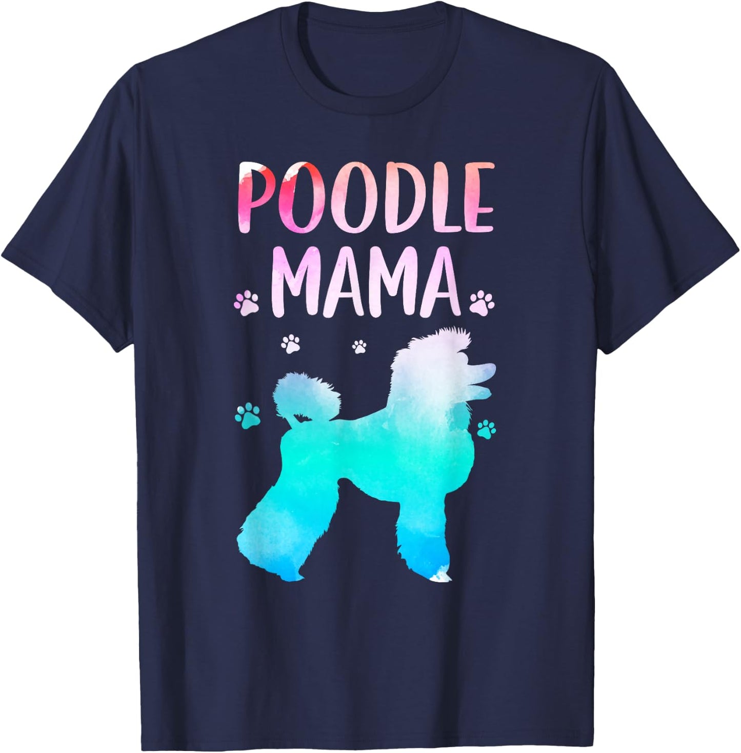 Cool Poodle Art Mom Pet Dog Standard Poodle Lovers T-Shirt - T-Shirt | Navy